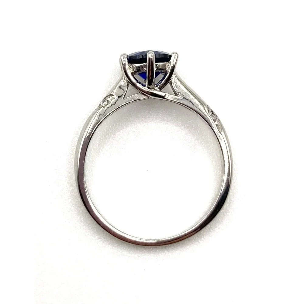Blue Bridal Wedding Ring